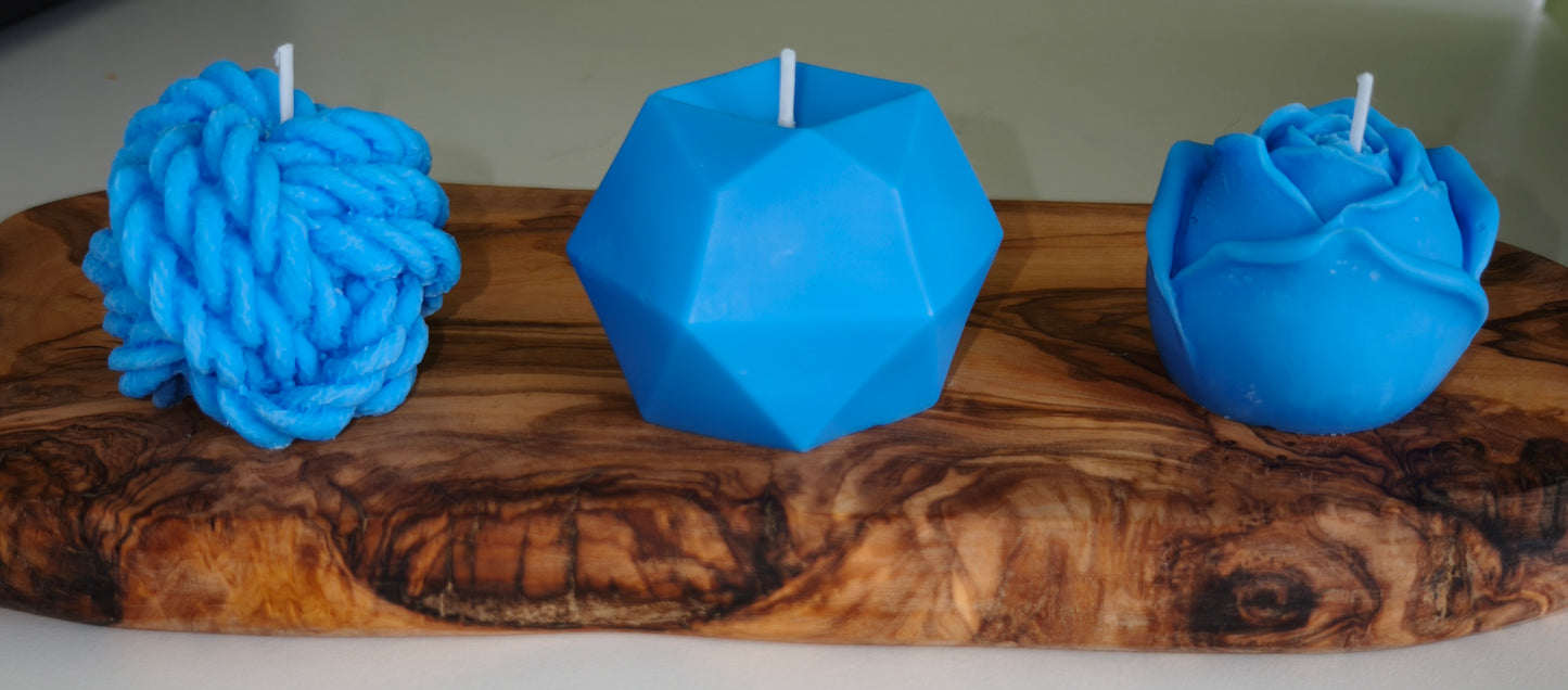 Vormkaars Eucalyptus Blauw